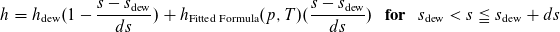 Calculation procedure for change from superheated to two-phase