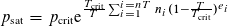 Formula to calculate saturation pressure