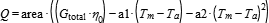 

  Q= area*((G_total*eta_0)-a1*(T_m-T_amb)-a2*(T_m-T_amb)^2)

