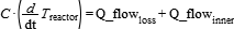 C* (d/dt *T_reactor)=Q_flow_loss+Q_flow_inner