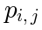 p_{i,j}