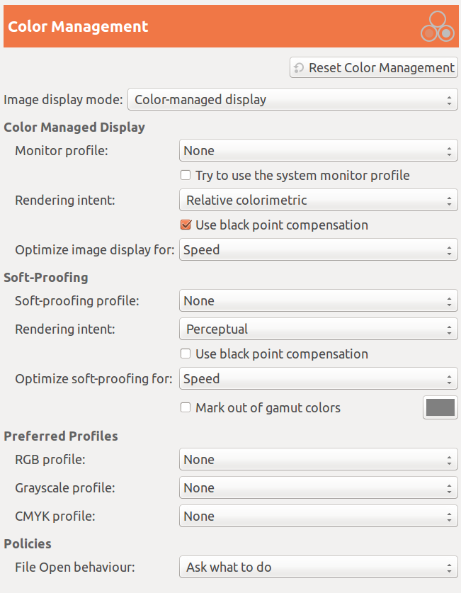 Color Management Preferences